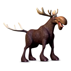 Cartoon Moose Character PNG 50 PNG