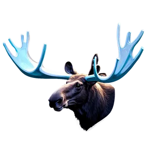 Cartoon Moose Head Graphic PNG Xpe81 PNG