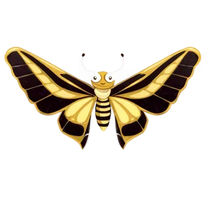 Cartoon Moth Character PNG 05242024