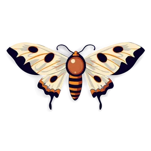 Cartoon Moth Character PNG 38