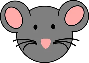 Cartoon Mouse Face Graphic