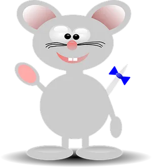 Cartoon Mouse Holding Pinwheel PNG image