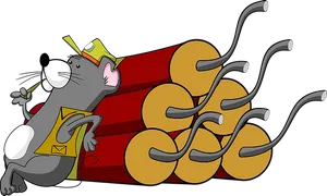 Cartoon Mouse Kingwith Golden Crownand Scepter