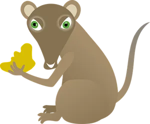 Cartoon Mousewith Cheese