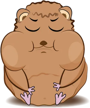 Cartoon Muscular Hamster PNG image