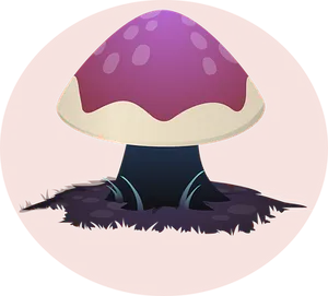 Cartoon Mushroom Illustration PNG image