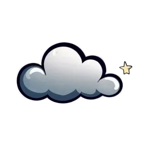 Cartoon Night Cloud PNG 05252024