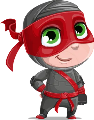Cartoon Ninja Character PNG
