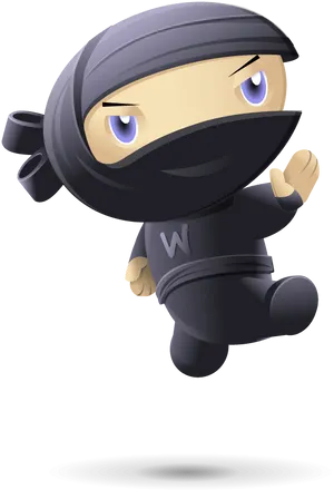 Cartoon Ninja Character Running PNG image