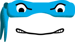 Cartoon Ninja Face Vector PNG image