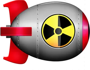 Cartoon Nuclear Bomb Icon PNG
