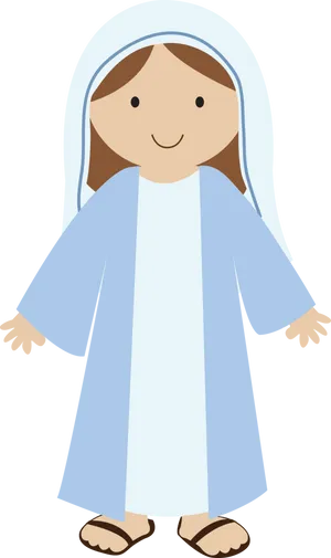 Cartoon Nun Character PNG image