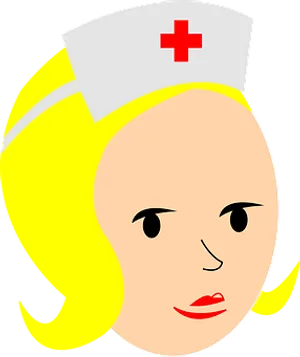 Cartoon Nurse Headshot PNG image