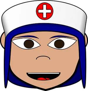 Cartoon Nurse Headshot PNG image