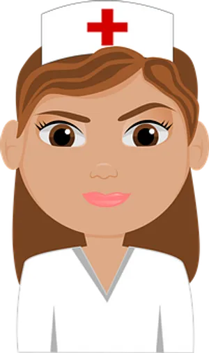 Cartoon Nurse Portrait PNG image