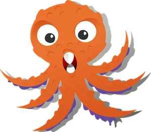 Cartoon Octopus Character PNG image