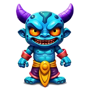 Cartoon Oni For Kids Png Cxc1 PNG image