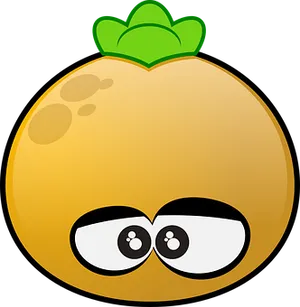 Cartoon Onion With Glasses