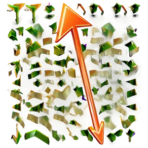 Cartoon Orange Arrow PNG 06262024