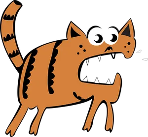 Cartoon Orange Cat Vector PNG image