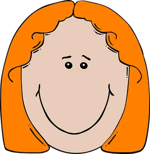 Cartoon Orange Haired Girl Graphic