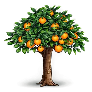 Cartoon Orange Tree Png 85 PNG image