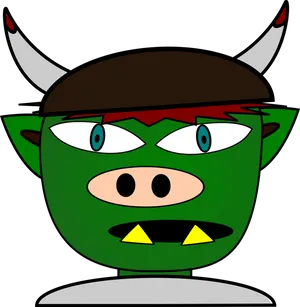 Cartoon Orc Character PNG