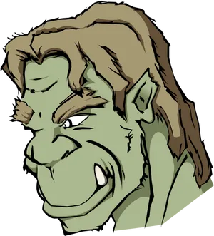 Cartoon Orc Portrait PNG