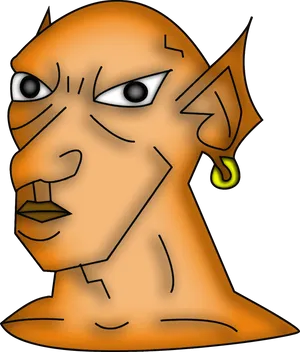 Cartoon Orc Portrait PNG image