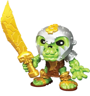 Cartoon Orc Warrior Toy PNG