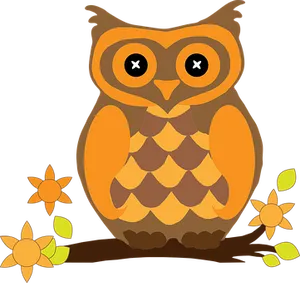 Cartoon Owl Black Background