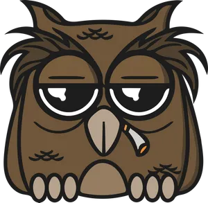 Cartoon Owl With Glasses PNG image