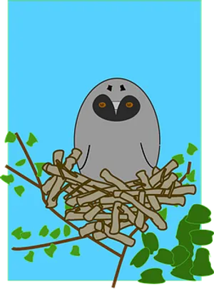 Cartoon Owlin Nest PNG image