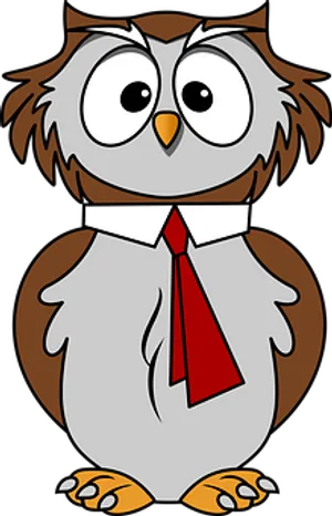 Cartoon Owlin Tie