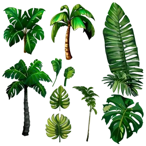 Cartoon Palm Leaves Png 29 PNG image