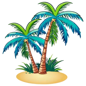 Cartoon Palm Tree Clipart Png 06212024 PNG image