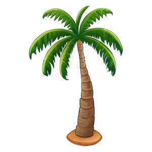 Cartoon Palm Tree Oasis PNG 90