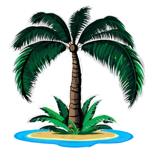 Cartoon Palm Tree Paradise PNG 51 PNG