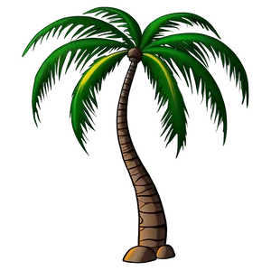 Cartoon Palm Tree Sunset PNG Fwi95 PNG