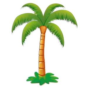 Cartoon Palm Tree With Coconuts PNG Onp57 PNG