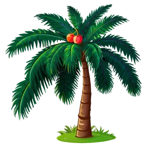 Cartoon Palm Tree With Fruit PNG Wvq PNG