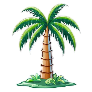 Cartoon Palm Tree With Shades PNG Ico7 PNG