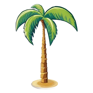 Cartoon Palm Tree With Shades PNG Myd