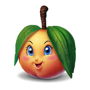 Cartoon Peach Character PNG Wkg28