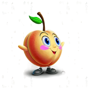 Cartoon Peach Character PNG Xvm39