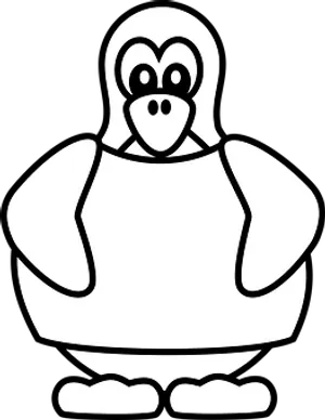 Cartoon_ Penguin_ Outline.png PNG image