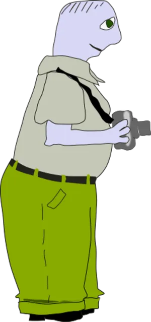 Cartoon Photographer Character PNG image