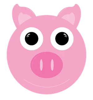 Cartoon Pig Face Graphic PNG image