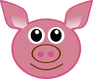 Cartoon Pig Face Graphic PNG image