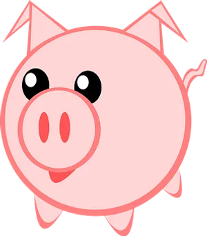 Cartoon Pig Illustration PNG image